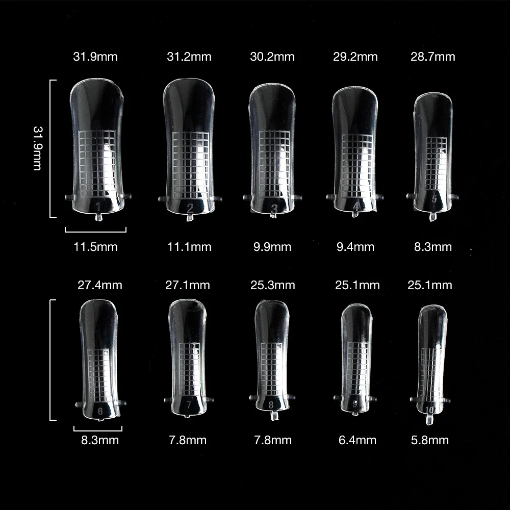 20 шт. прозрачные накладные ногти искусственные полное покрытие акриловые для
