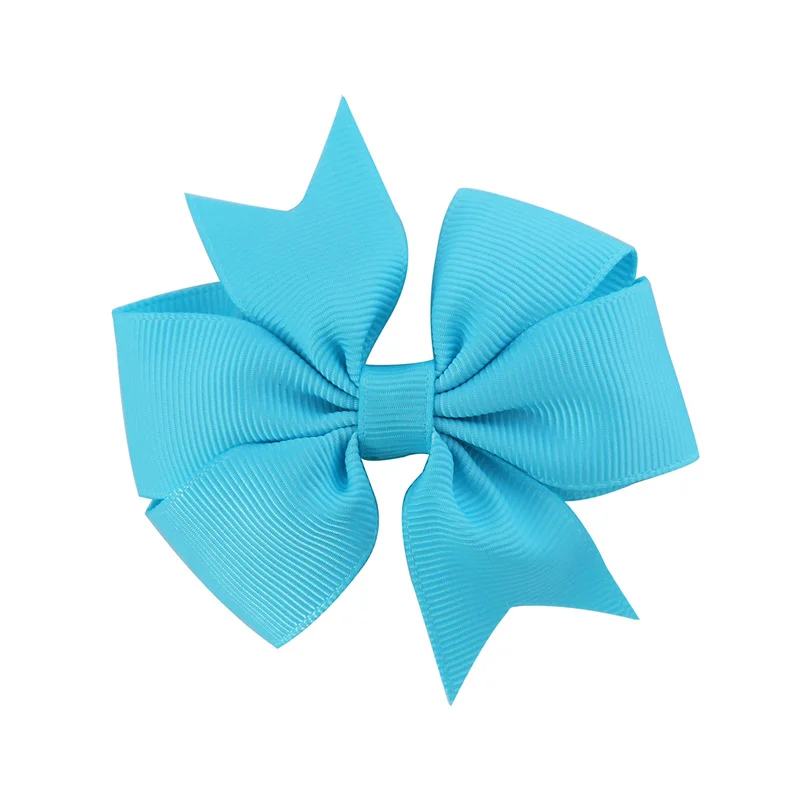 7 Blue 3 дюйма,, новинка, корсажная лента, твердый бант-бабочка, заколки для волос, заколки для волос для детей, девочек, новорожденных, аксессуары для волос - Цвет: 7 Blue