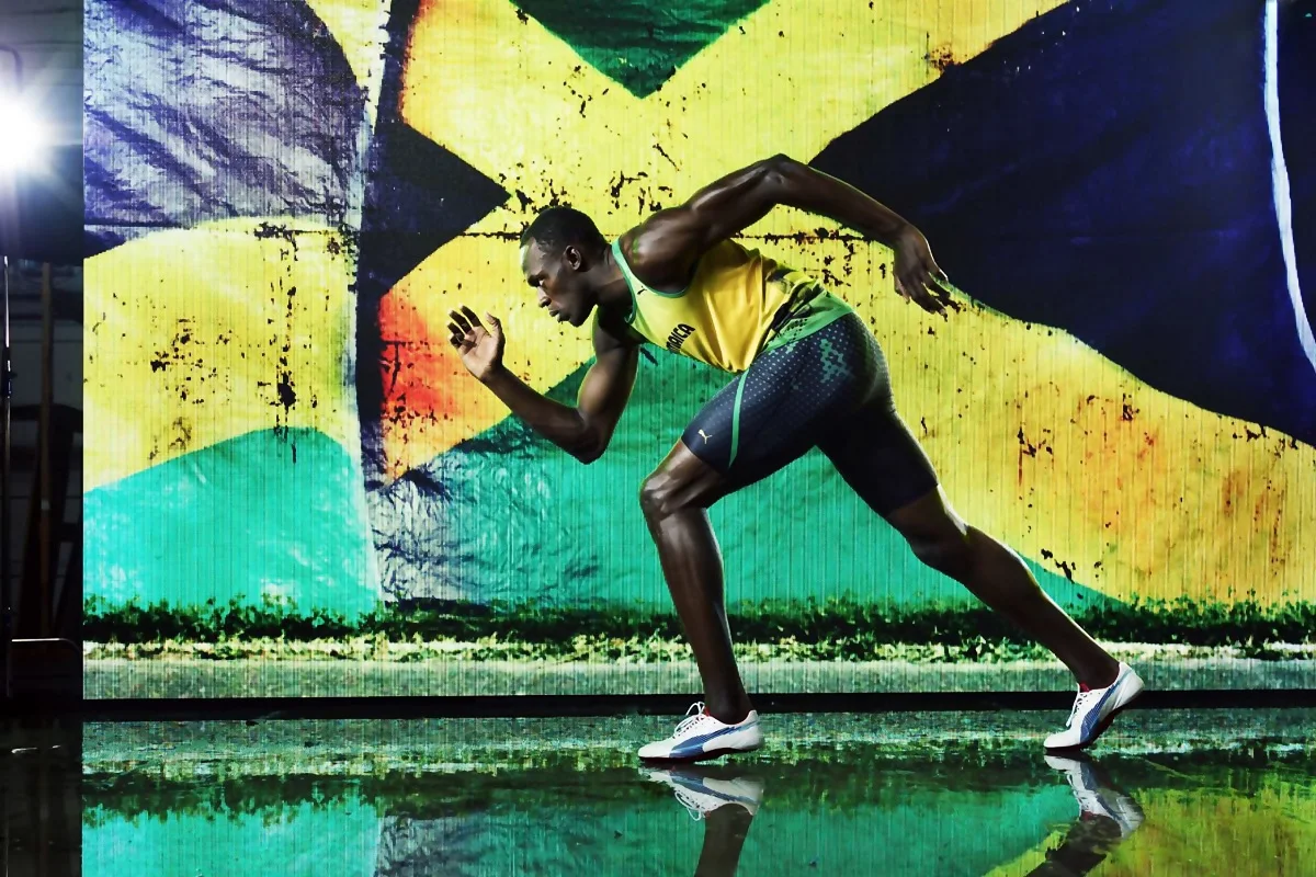 Usain Bolt самый естественный Подарочный Атлетик PYR170 тканевый Плакат на заказ
