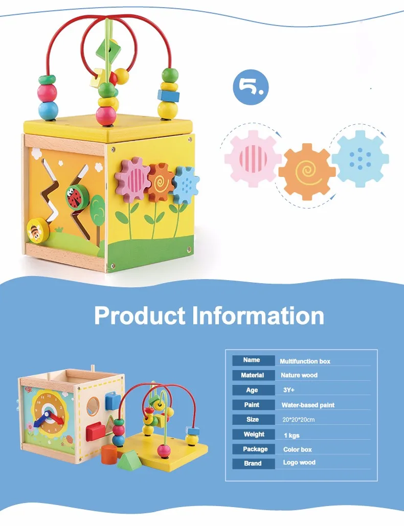 Логотип WOODBaby деревянная игрушка для детей; из дерева классический мульти фигурный сортер блок для детей подарок juguetes многофункциональная коробка