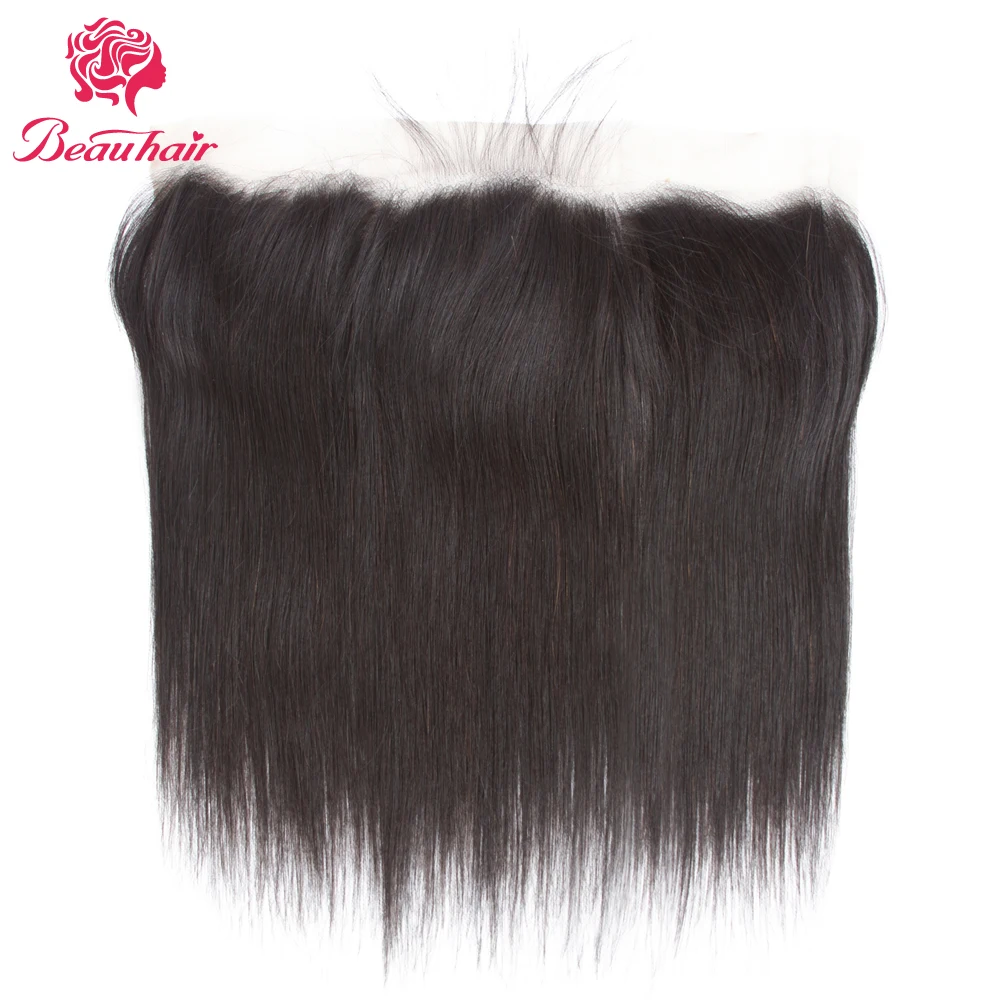 BeauHair, бразильские прямые пряди, с фронтальной тесьмой, 13x4, фронтальная тесьма, не Реми, HairExtensions, человеческие волосы, пряди с застежкой