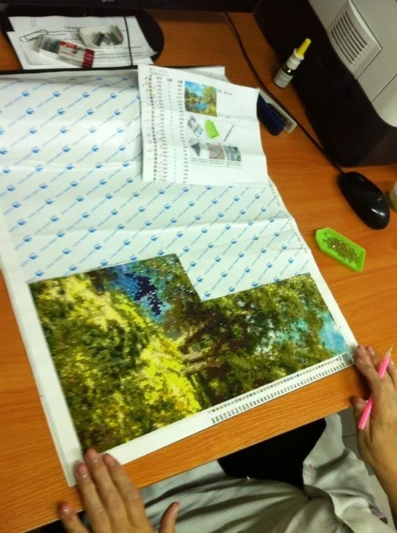 ma242 diamond painting cross stitch full square train scenery | Дом и сад