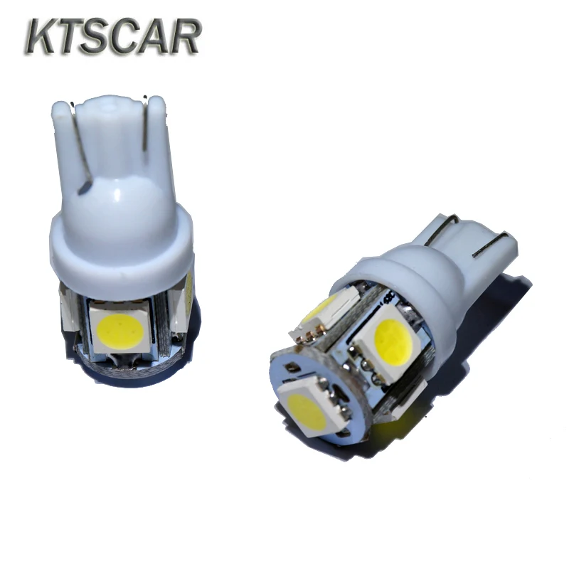 KTSCAR 100 шт./лот оптовая продажа Автомобильные светодиодные лампы T10 W5W 194 5 led SMD 5050
