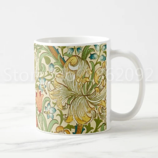 Новинка кофейная кружка Вильям Морриса с золотой лилией классическая чайная