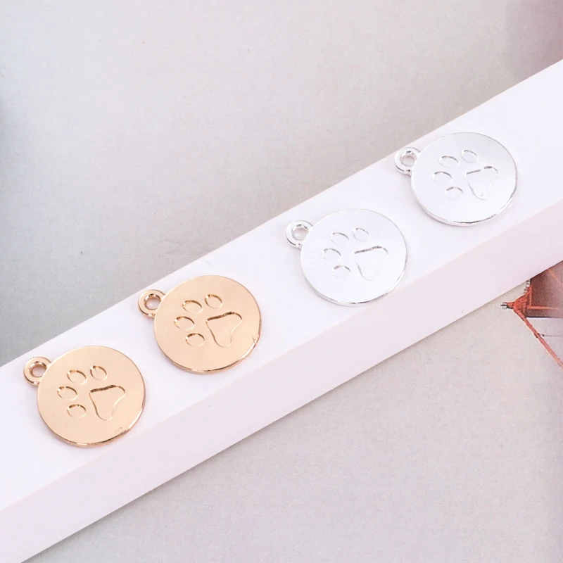 Charm Jewelry Dog Footprint Pendant DIY Bracelet Necklace Discovery Metal Accessories | Украшения и аксессуары