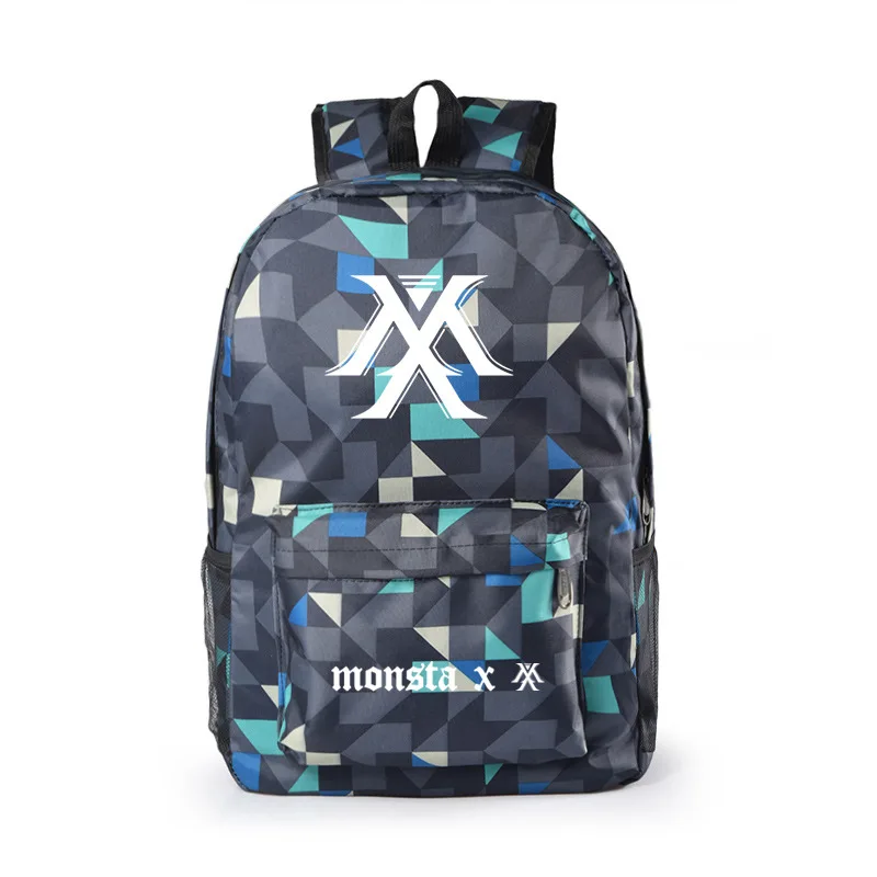 Monsta X рюкзаки с тем же абзацем рюкзак Корейская Повседневная Студенческая
