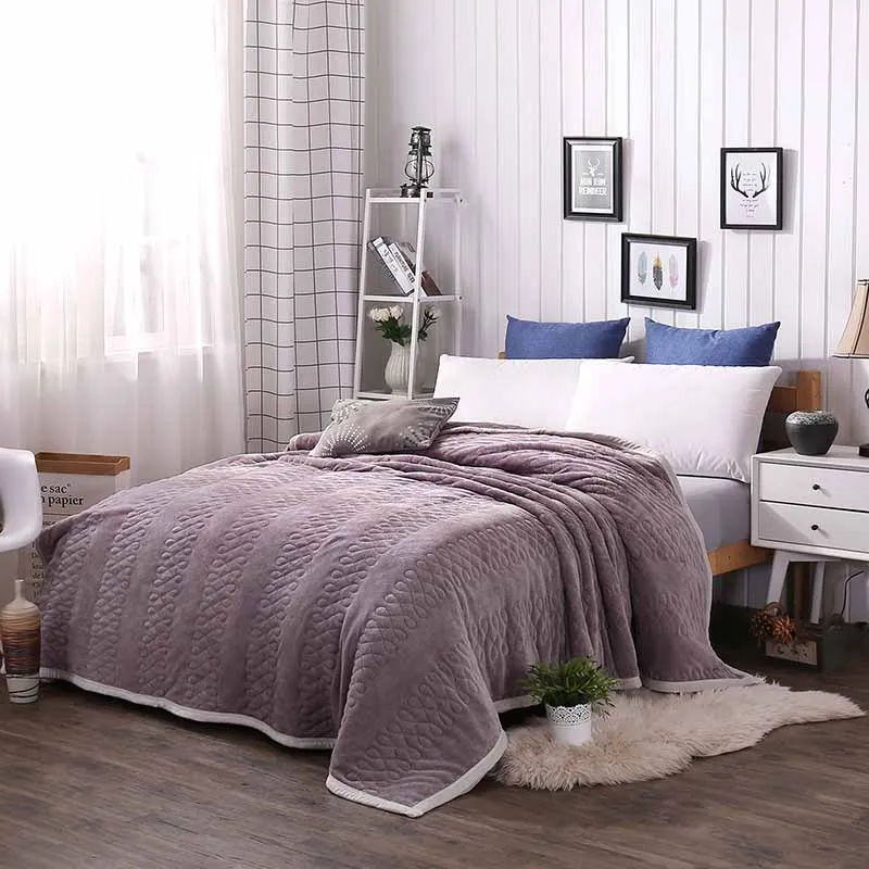 Горячая Распродажа одеяла для кроватей флисовое теплое зимнее толстое одеяло