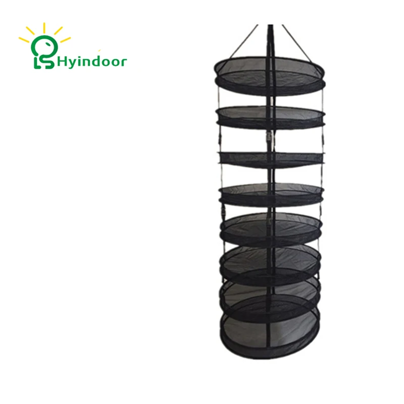 Hyindoor съемный сухой стеллаж для уборки ячеистой сети мешки белья Висячие травы