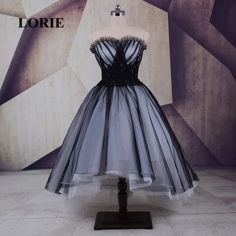 LORIE 2020 низкие/высокие вечерние платья со шнуровкой сзади мягкое Тюлевое Черное