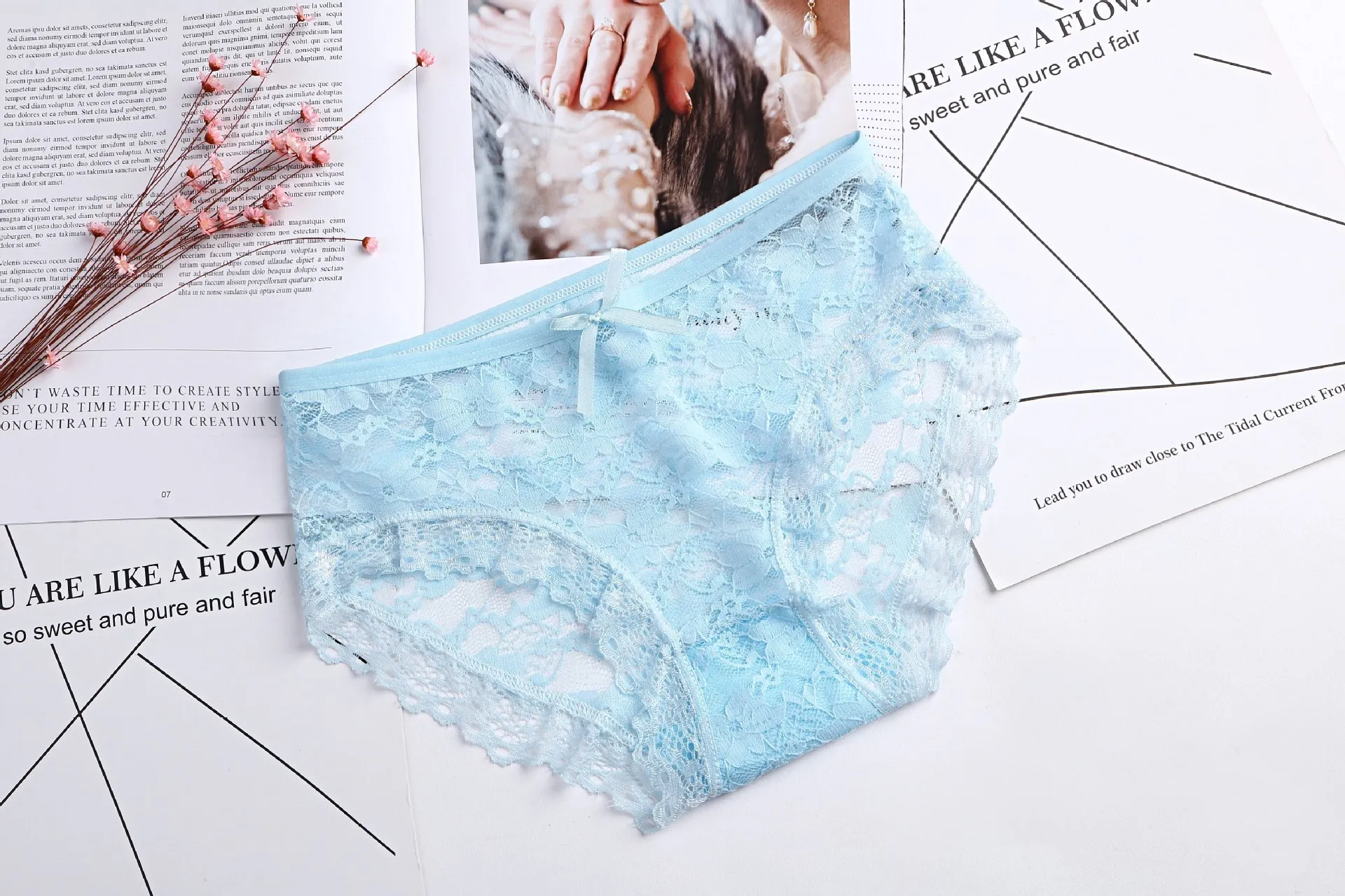 Briefs for Women Lace Cotton Sexy Lingerie Panties Girls Underwear Solid Color Bow Tie Underpants Ladies Panty Calcinha