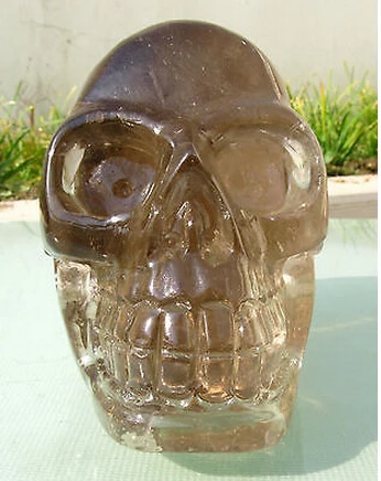 

Huge 2.23lb Natural Quartz crystal Carved Skeleton,Healing SKUll