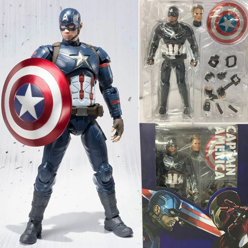 Figuts фигурки мстители Captain America Civil War Steve ПВХ экшн модель игрушки кукла в
