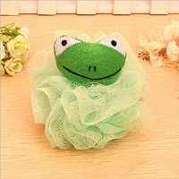 Green Губка в форме шарика для душа для младенцев, Хлопковое полотенце для мытья тела, брендовая щетка для ванны для новорожденного ребенка, детская Ванна для душа, уход за ванной - Цвет: Green