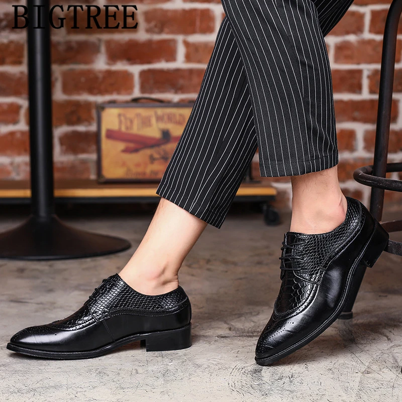 Крокодиловая обувь мужские классические туфли броги формальные парикмахерские