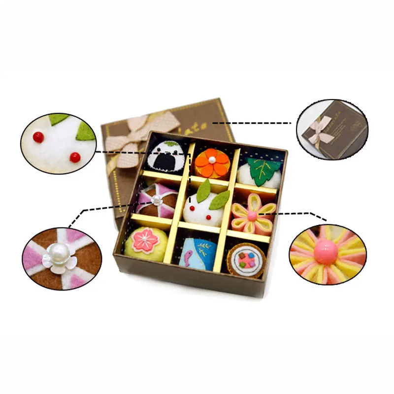 Special Pastry Box Free Cutting Manual Work Felt DIY Package Handmade Sewing Small Cake For Bedroom Desk Decor Size 12X12CM | Дом и сад