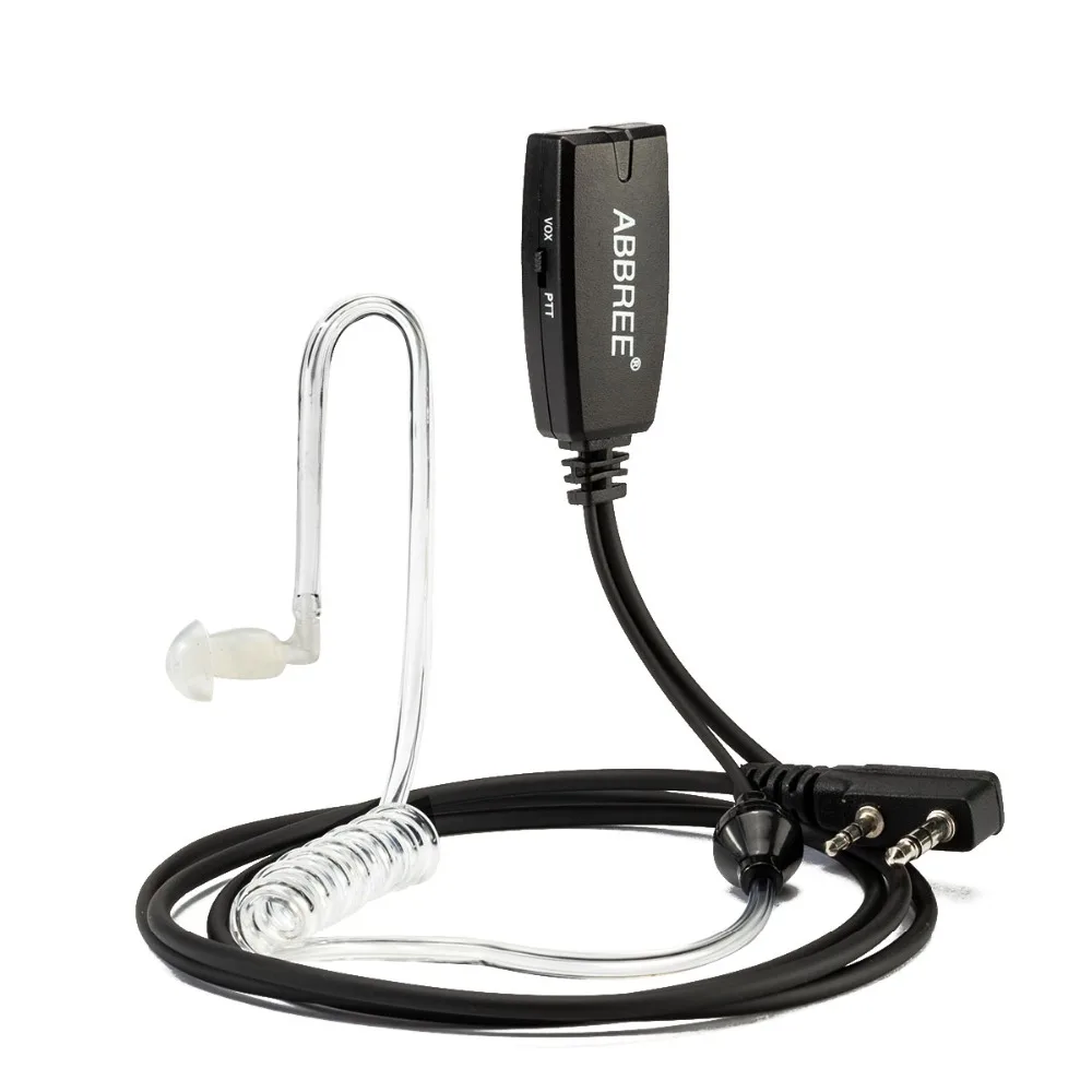 ABBREE VOX 2 Pin Air Acoustic Tube наушник гарнитура для Kenwood Baofeng UV 5R 82 TYT Wouxun Walkie Talkie Ham