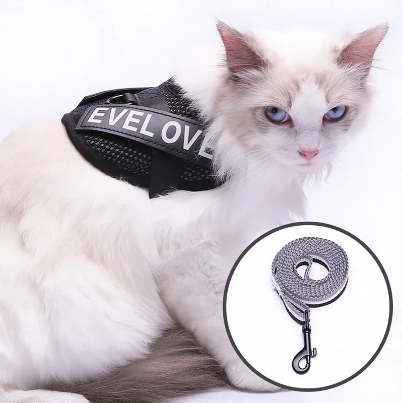 Hoomall Мягкий Нейлоновый Поводок для кошек набор дышащих сетчатых регулируемых