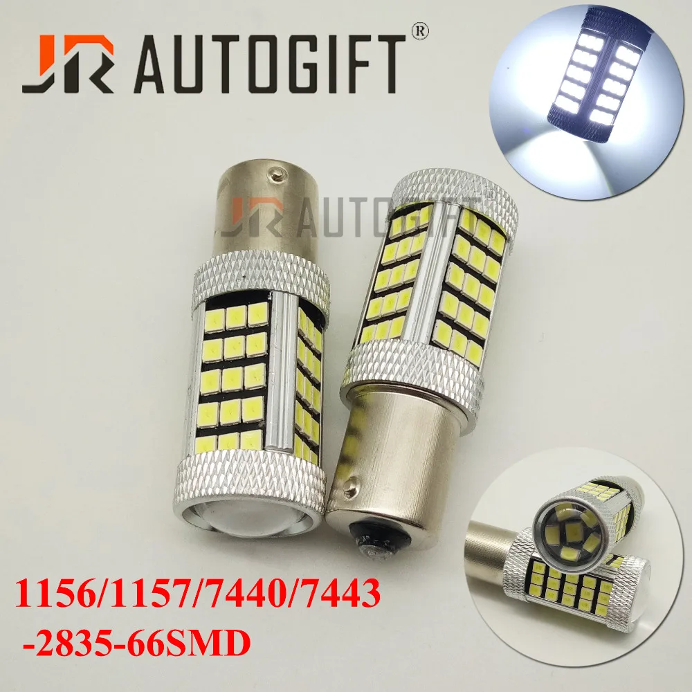 20x автомобильные светодиодсветодиодный лампы T20 7440 7443 led 66 SMD 2835 LED W21W 12В 24В S25 1156 1157
