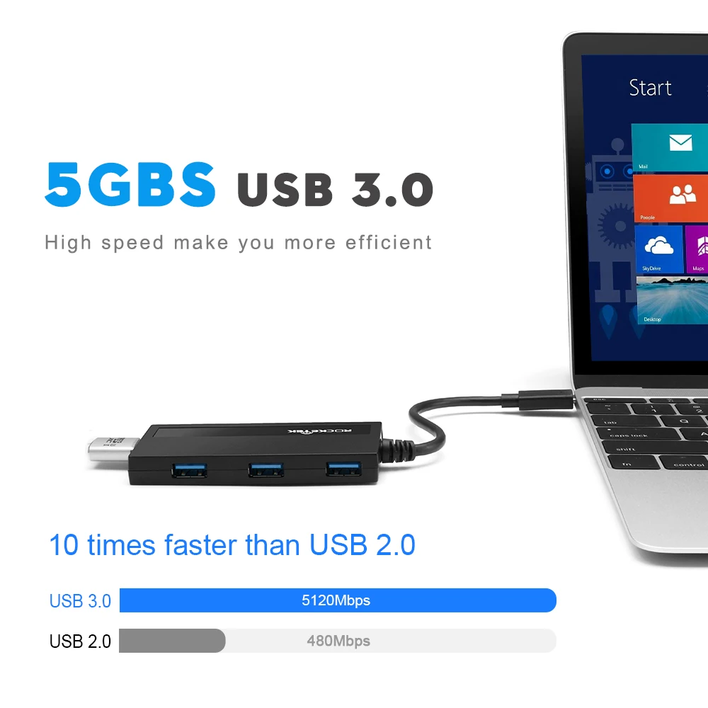 Rocketek мульти otg usb type c 3 0 концентратор 4 порта type-c адаптер usb-c сплиттер интерфейс
