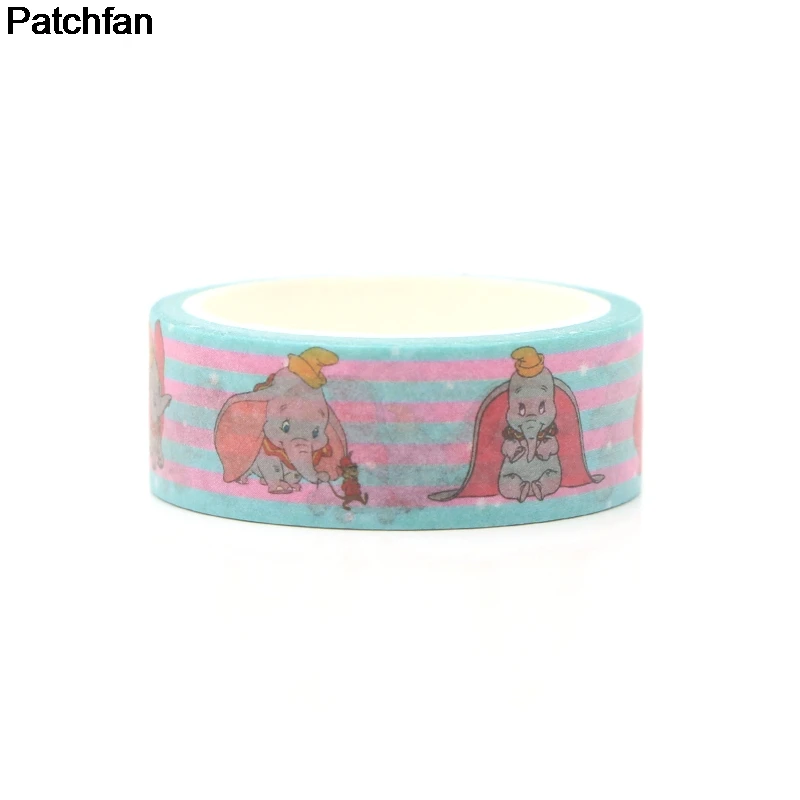 Patchfan слон Дамбо смешной DIY Скрапбукинг клейкая бумага Васи маскирующая лента печатные узоры наклейки A1961