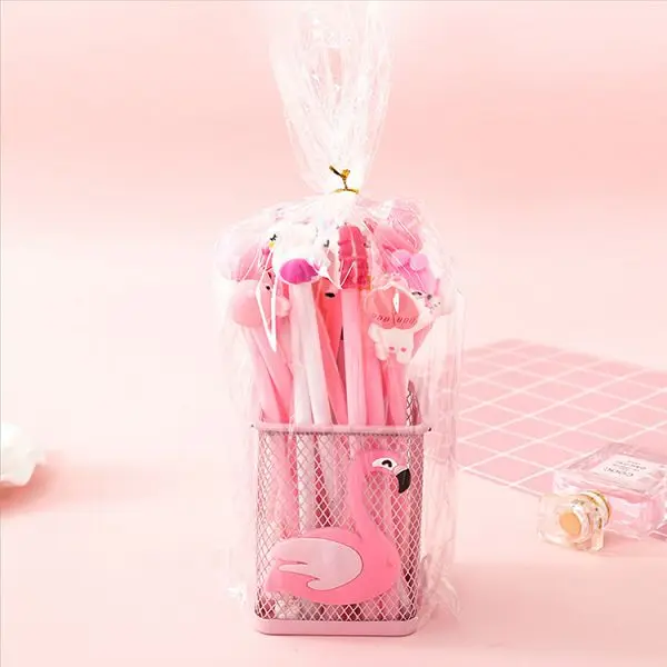 20 шт./компл. Единорог гелевая ручка в виде фламинго кактус caneta Kawaii papelaria для мальчиков и девочек с ультратонким стержнем lapices симпатичные канцелярские принадлежности - Цвет: 14
