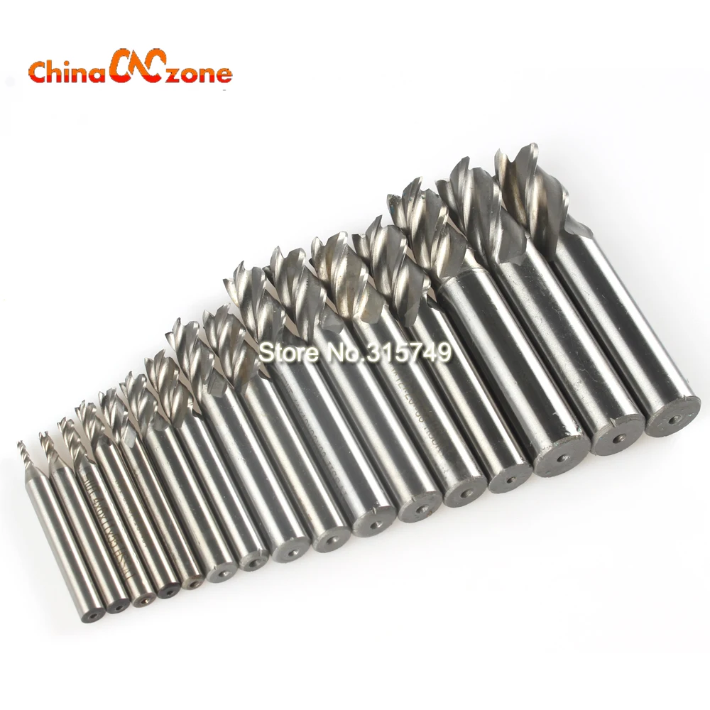 Концевая фреза из высокопрочной стали твердосплавная с 4 лезвиями диаметр 2 17 мм 16