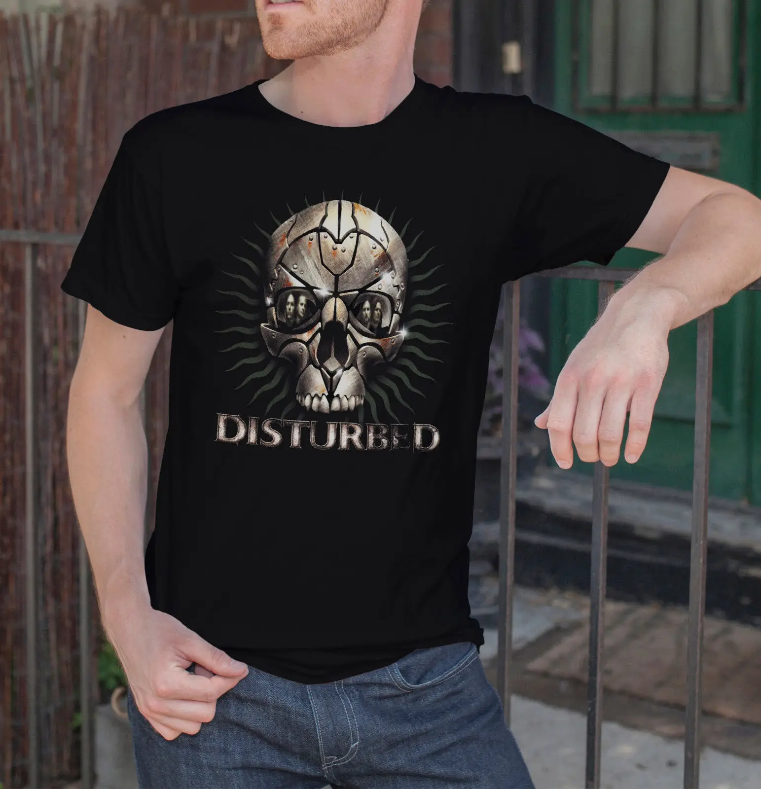 Беспокоили мужские черные футболка Heavy Metal Rock Band вентилятор Футболка размеры s m l xl