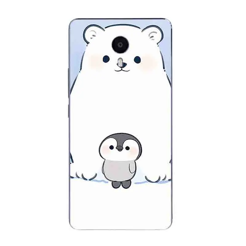 Для Meizu M1 M2 M3 M5 Note чехол для телефона Meilan Pro MAX мягкий TPU медведи и Пингвины |