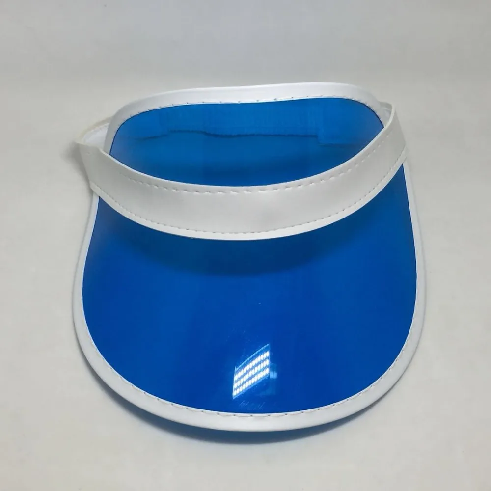 Женские регулируемые 8 шт./лот прозрачные пластиковые шляпы из ПВХ разноцветные