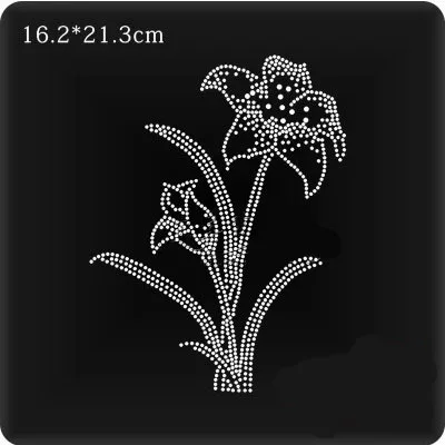 2 шт./лот цветы термоклейкие Стразы прозрачные накладки|iron on crystal|iron transfersflower iron |