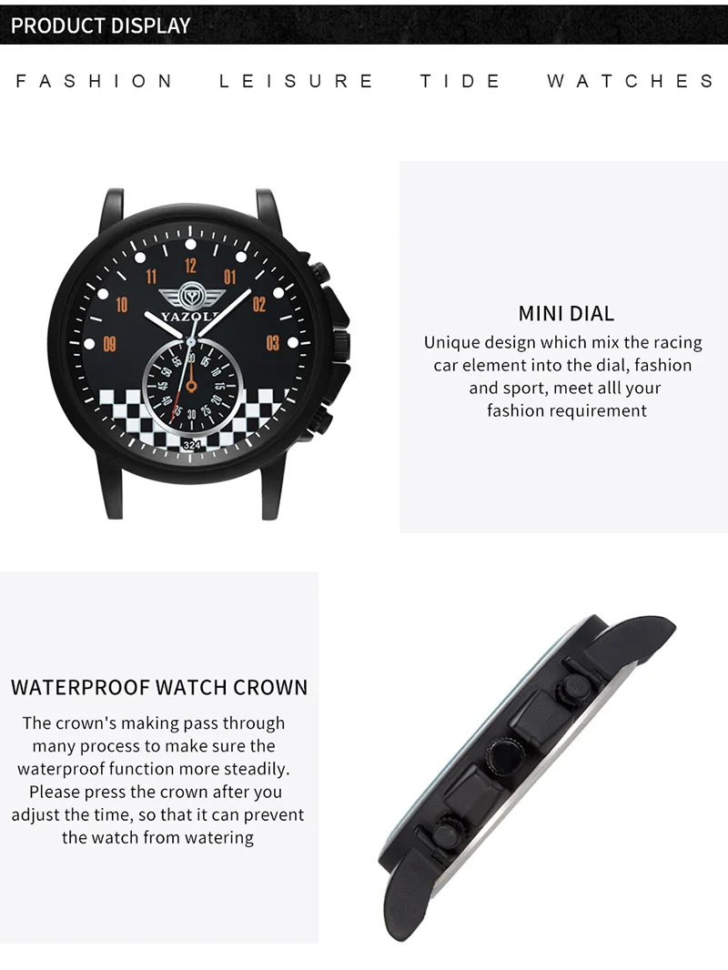 Reloj hombre часы yazole мужские часы модные простые мужские кварцевые часы спортивные часы дизайнерские montre homme zegarek meski