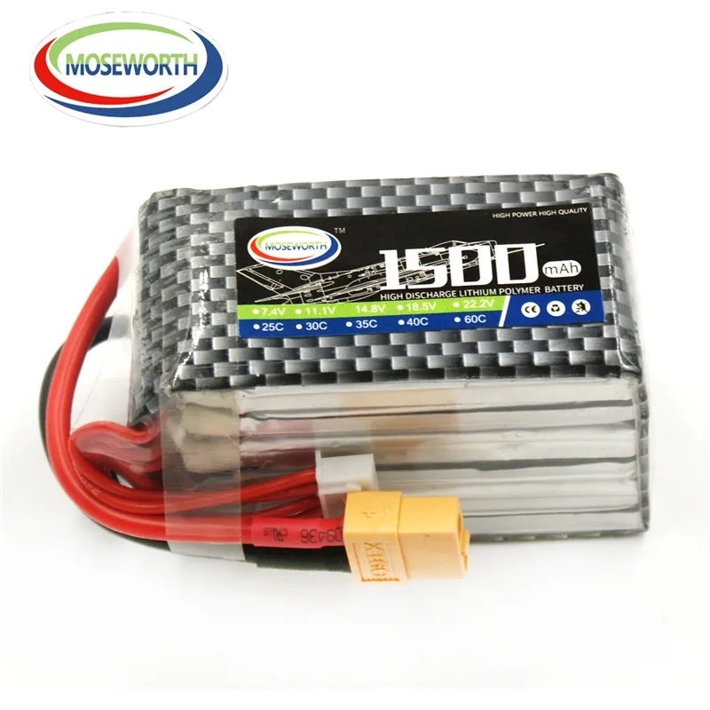 Батарея Lipo 5S 18,5 V 1500mAh 40C для радиоуправляемого вертолета, квадрокоптера, автомобиля, дрона, самолета, игрушки с дистанционным управлением, литий-полимерная батарея