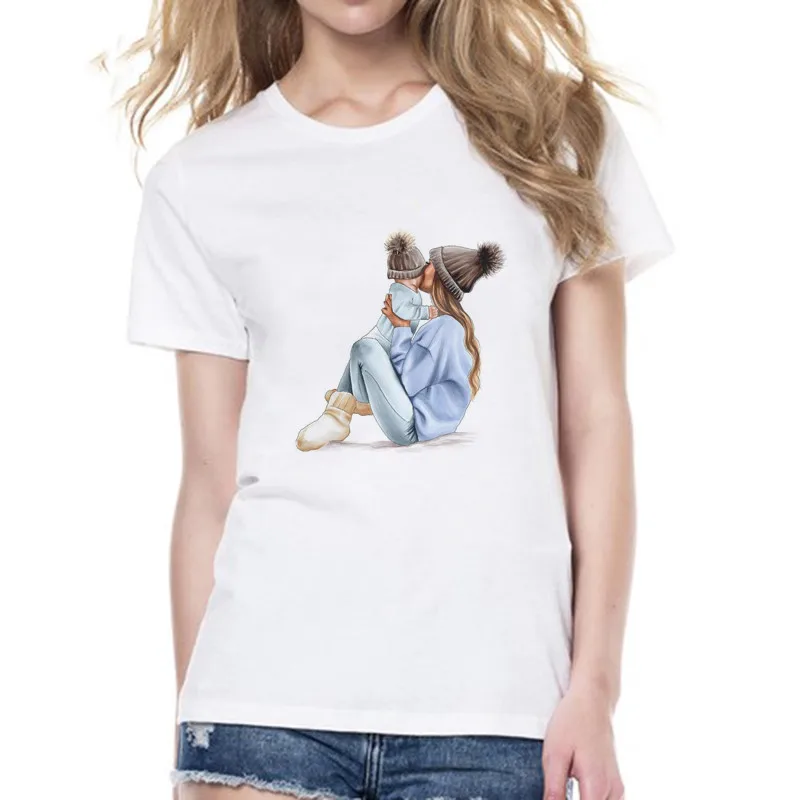 WT5111-White LUSLOS Moden Girl Dog Lover женская футболка Летняя Женская корейская модная одежда уличная Женская мода Футболки - Цвет: WT5111-White