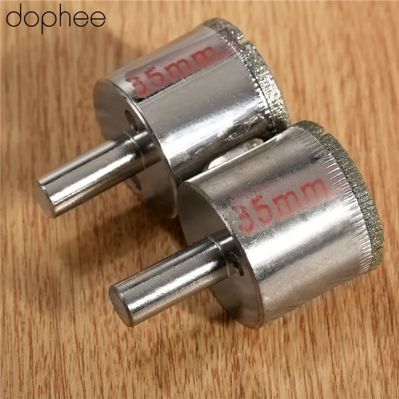 Dophee 2 шт. 35 мм с покрытием Diamond Core сверла Стекло плитка Гранит Мрамор керамики