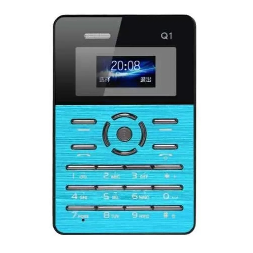 AEKU Qmart Q1 карта мобильного телефона 2G Сеть карта с низким уровнем радиации мобильный телефон 4,0 мм ультра тонкий карманный 1,0 дюймов мини тонкий телефон с картой