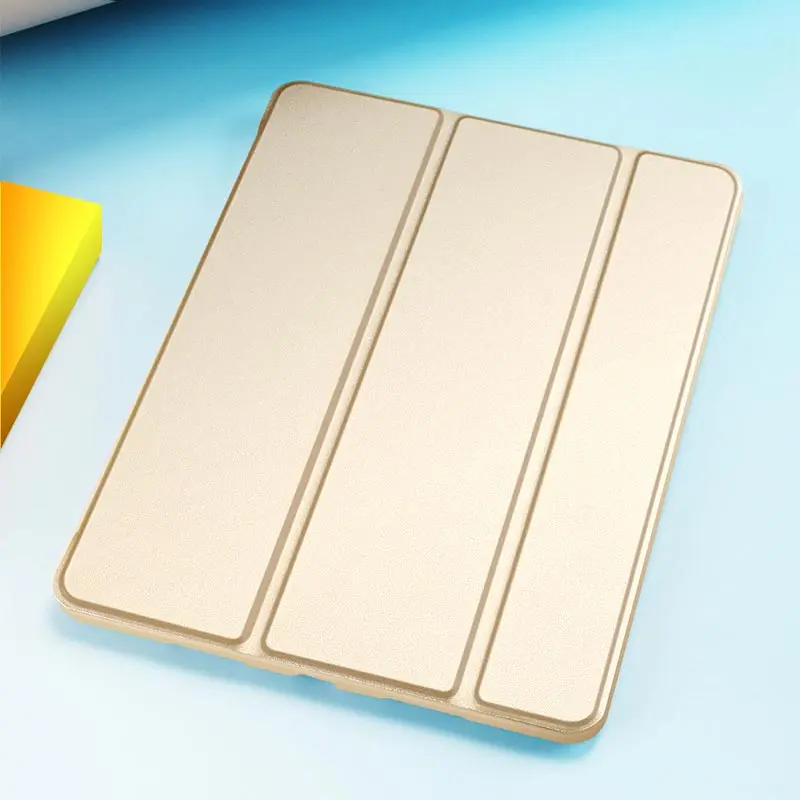 Для Apple iPad 9,7 6th чехол A1893 A1954 из искусственной кожи Умный Магнитный силиконовый чехол для iPad 9,7 5th принципиально A1822 A1823 - Цвет: For 2017 2018 Gold