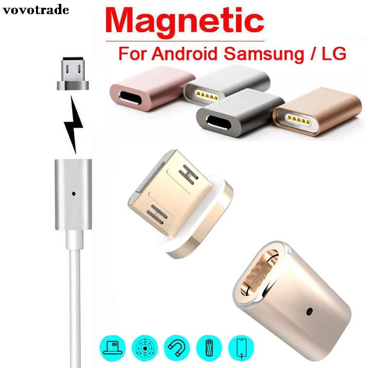 Vovotrade горячий Micro USB Магнитный адаптер зарядное устройство кабель металлический