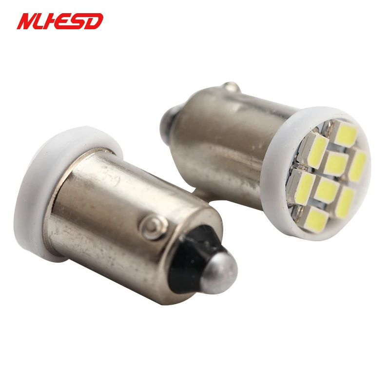 100 pcsTruck светодио дный 12 В BA9S 8 SMD 1206 3020 H6W T4W 8 светодио дный 8smd Клин светодио дный свет лампы белый красные, синие желтый и зеленый цвета Ice blue 12 В