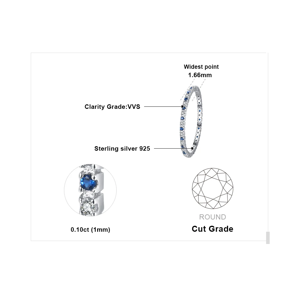 Jewelrypalace Классический круглый создан синий шпинель обручальное Кольца для Для
