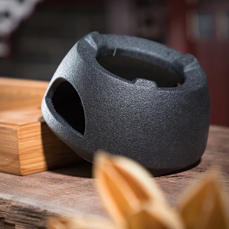 Подсвечник Zen в японском стиле с подогревом винтажная грубая керамическая