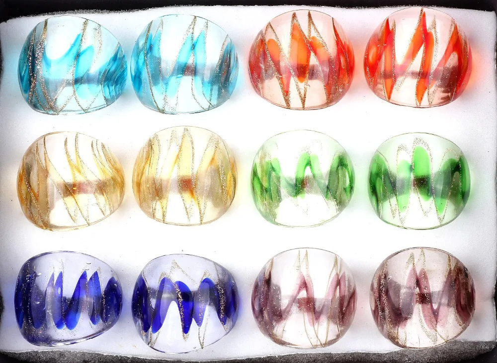 Кольцо из муранского стекла для мужчин и женщин стильное Ювелирное Украшение дня