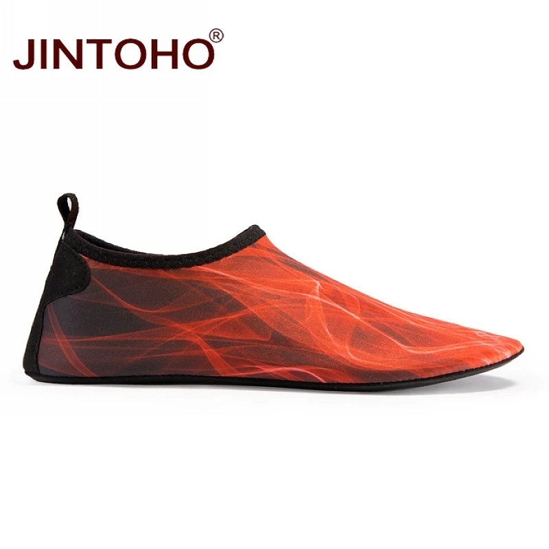 Летняя мужская акваобувь JINTOHO для плавания пляжная обувь большие яркие мужские