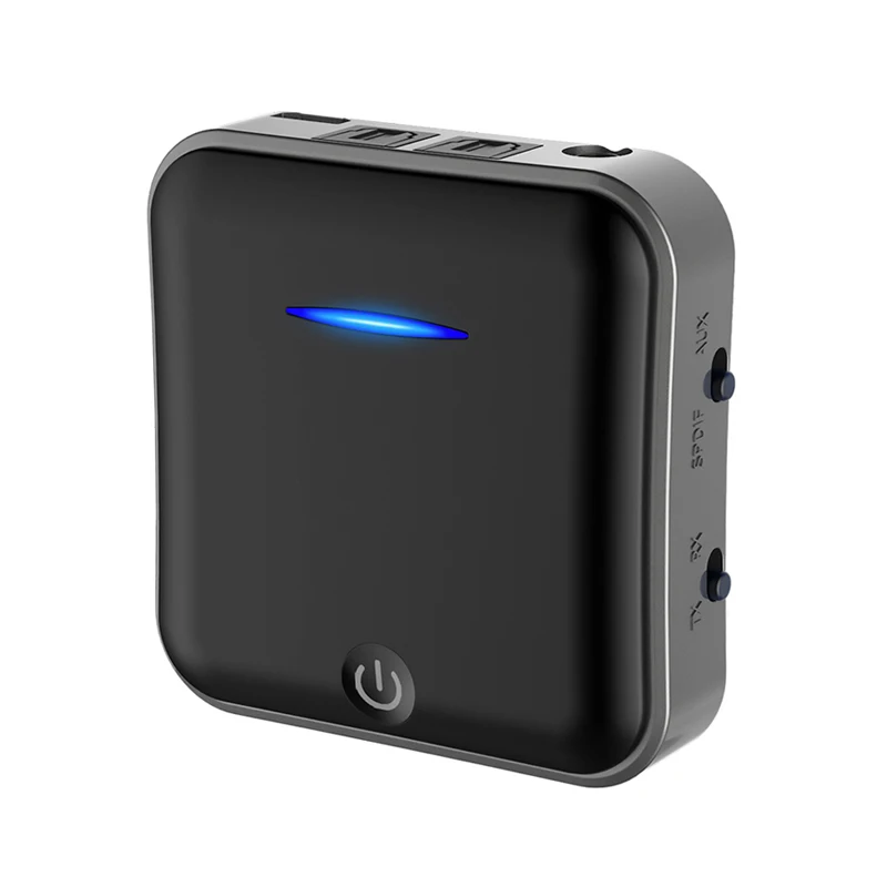 Black Bluetooth передатчик приемник 5,0 беспроводной адаптер CSR8675 Aptx HD адаптер оптический Toslink/3,5 мм AUX/SPDIF для автомобиля ТВ динамик - Цвет: Black