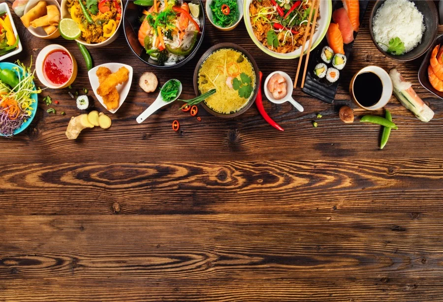 Laeacco деревянные доски вкусные продукты Детские Портретные фотографии фоны