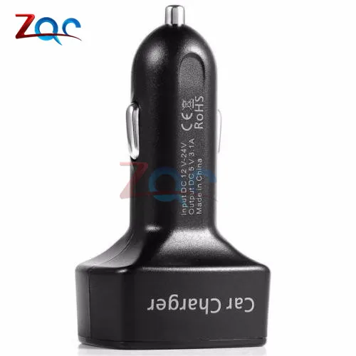 DC 5 В 3.1A 4 в 1 светодиодный цифровой вольтметр Амперметр термометр Dual USB Универсальное автомобильное зарядное устройство напряжение тока измеритель температуры