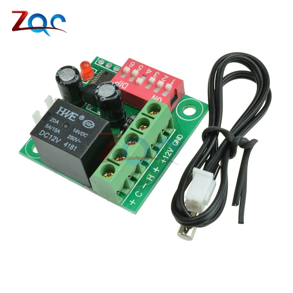 

Digital Temperature Control Switch Thermostat Adjustable Thermostat Temperature Switch 12V Cooling Controller W1701