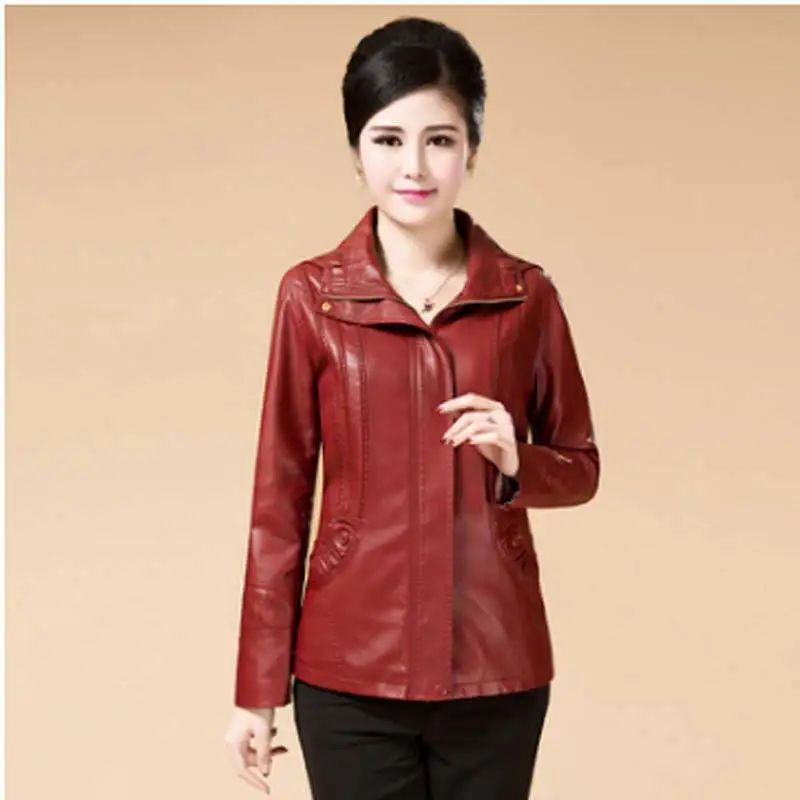Новинка 2017 весенне-осеннее короткое кожаное пальто из искусственной кожи для