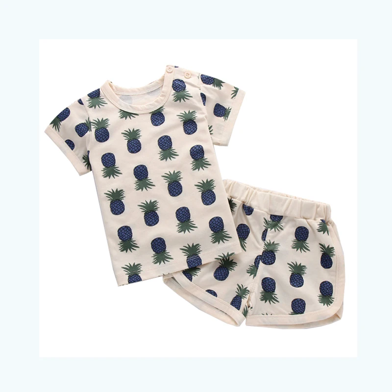 Комплект летней одежды из 2 предметов для маленьких девочек мягкий хлопковый