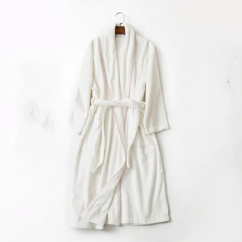 2019 зимний женский белый халат Женский утепленный хлопковый Халат парные халаты с