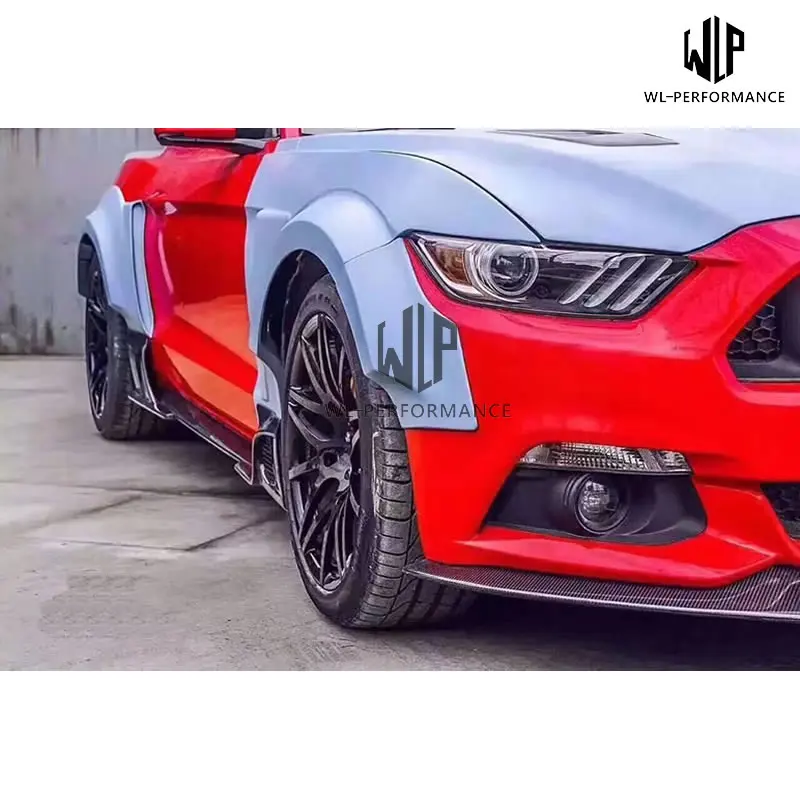 Неокрашенный Широкий комплект кузова автомобиля CF + FRP передняя губа задний